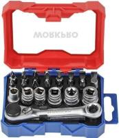 Набор бит и головок Workpro 24шт с трещоткой, WP200535