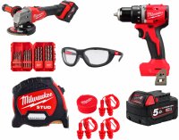 Набор Milwaukee M18 FSAG100P (дрель акк M18 BLDDRC + ушм акк M18 FSAG)