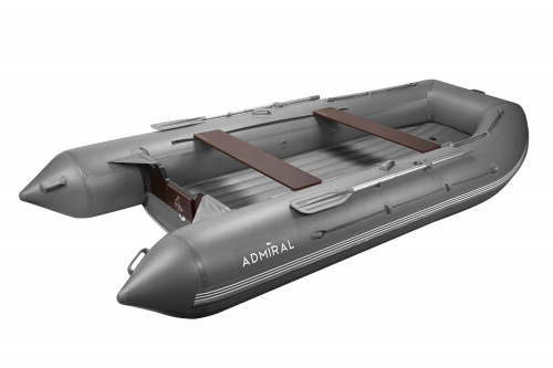Лодка Адмирал 410 НДНД Серый-черный (Ø-50см, до 25л.с.)